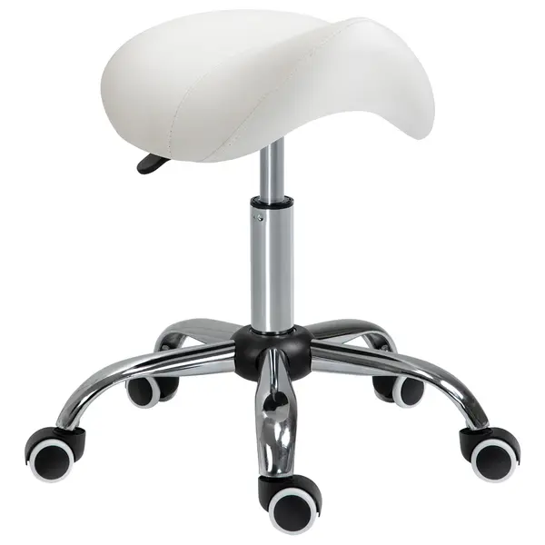 Scaun pentru salon, tip sa 52×53×49-61cm, crem HOMCOM | Aosom Romania