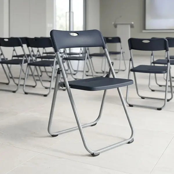 Scaun Pliabil, Edison, Negru, 49x38x73 cm