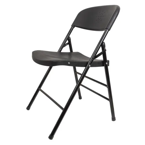 Scaun Pliant pentru Terasa, Plastic, Negru