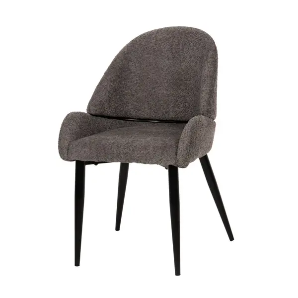 Scaun ROKAS BOUCLE - Gri inchis