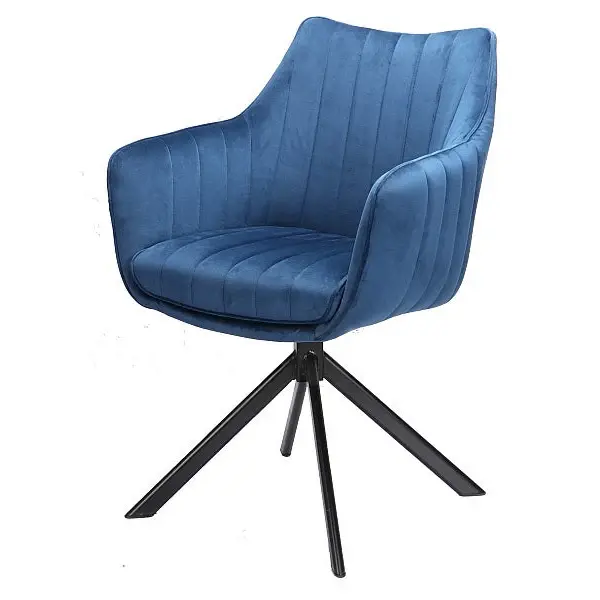 Scaun rotativ ALIA VELVET - Albastru
