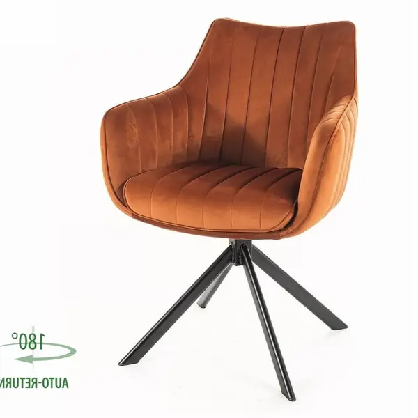 Scaun rotativ ALIA VELVET - Caramiziu