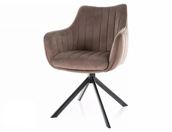 Scaun rotativ ALIA VELVET - Maro
