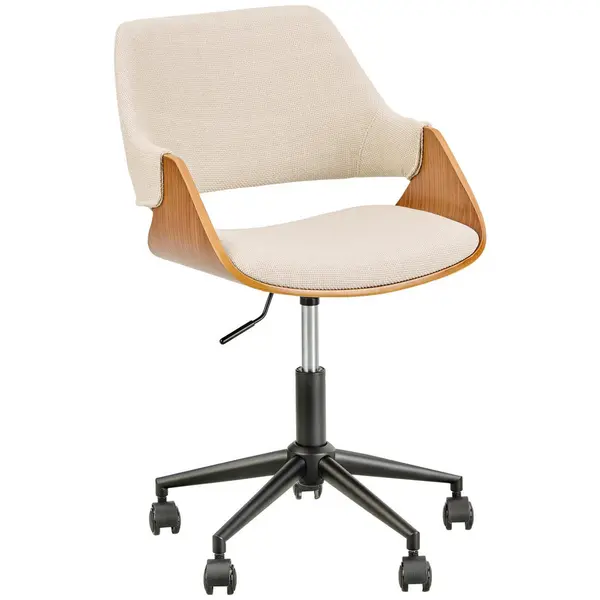 Scaun Rotativ, aspect de in, bej, nucă