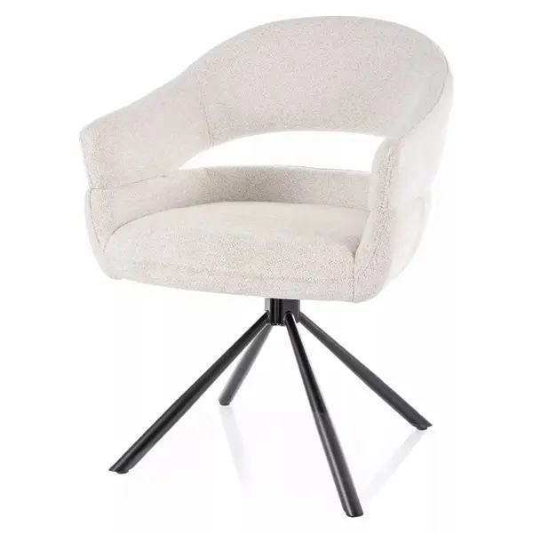 Scaun rotativ BORGOT - Cream