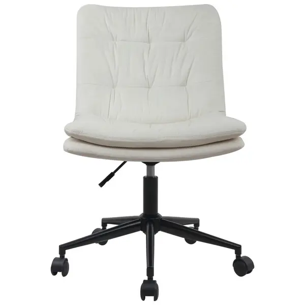 Scaun Rotativ, catifea, crem