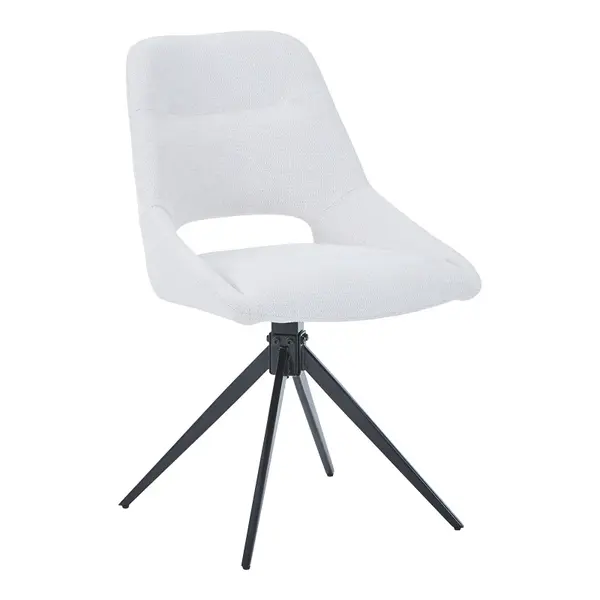 Scaun rotativ Luciano I, Textil, Bej, 52x54x85 cm
