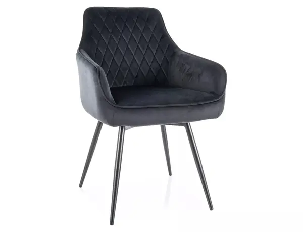 Scaun rotativ Marlo velvet negru/negru Blu19