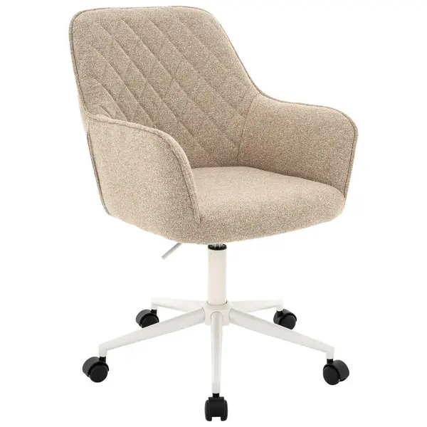 Scaun Rotativ, țesătură, culoare natur, alb