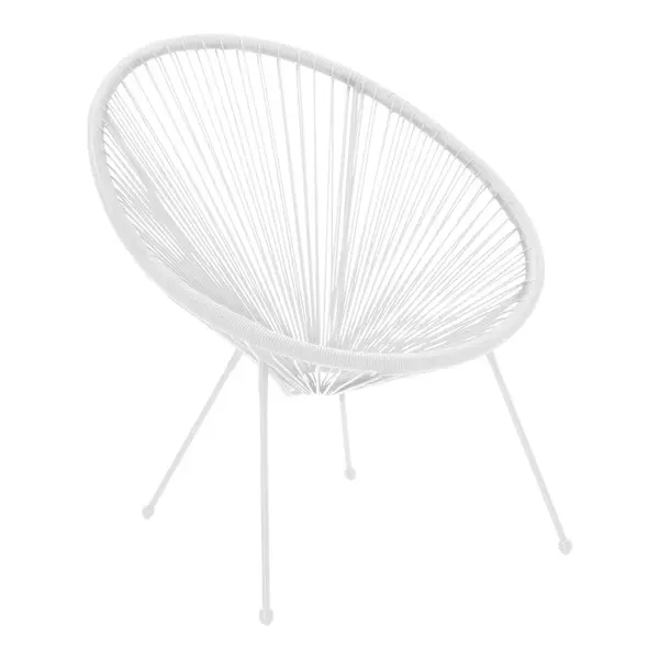 Scaun scoica de gradina, Acapulco, Alb, 68.5x74.5x84 cm
