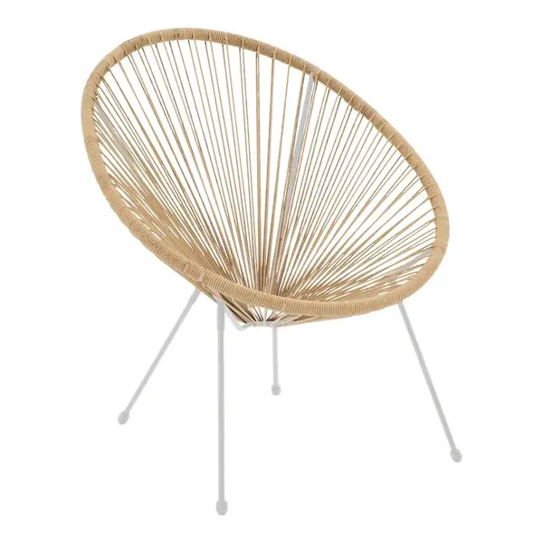 Scaun scoica de gradina, Acapulco, Natural, 68.5x74.5x84 cm
