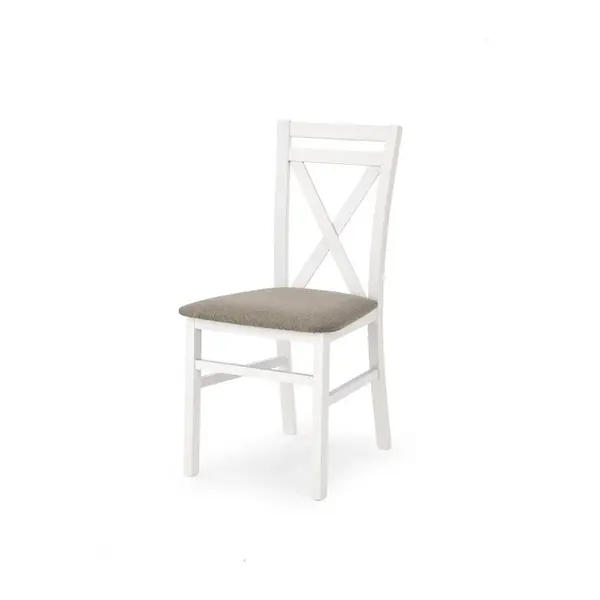 Scaun tapitat Dariusz alb-natur - H 90 cm