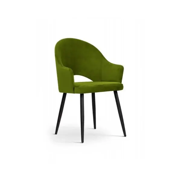 Scaun tapitat Goda olive/negru h87 cm