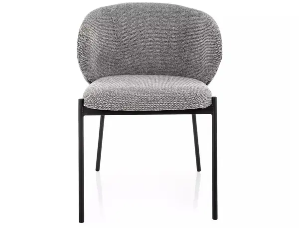 Scaun tapițat Kioto 254 gri / negru mat