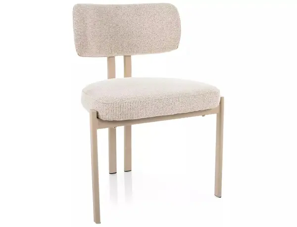 Scaun tapitat Misaki 255 bej deschis/cașmir - H81 cm