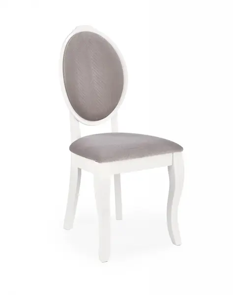 Scaun Velo tapitat gri/alb- H96