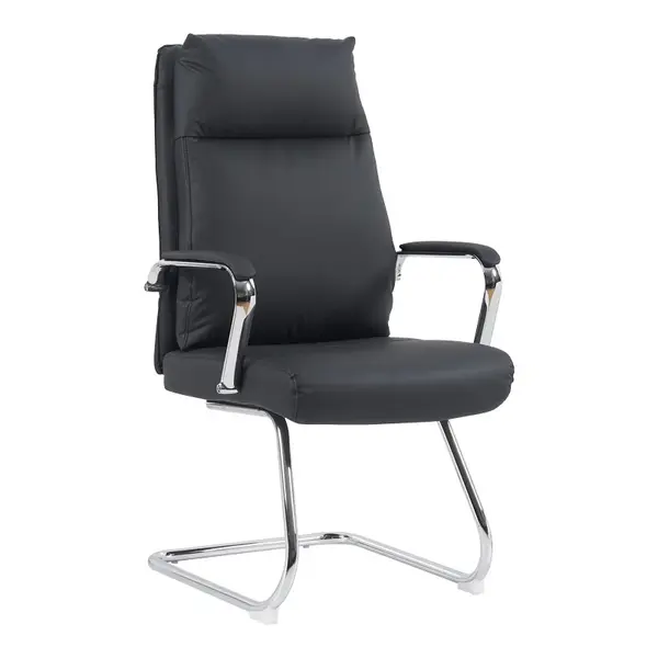 Scaun vizitator Siquel, Pako World, Negru, 58x62x105 cm