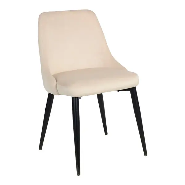 Scaun Zedna, Catifea, galbena, 51x58x84 cm
