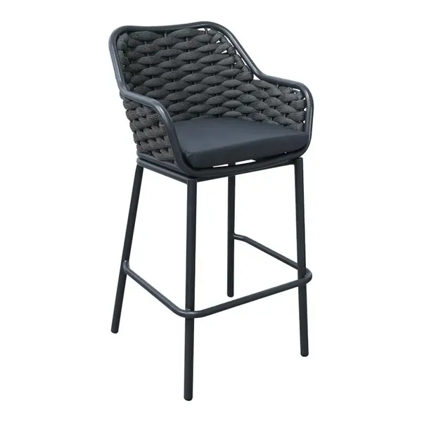Scaund e bar Zuki, Pako World, Gri, 55x54x109 cm
