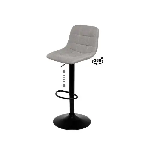 Scaune de bar AISHA H60/82 CM - Grey