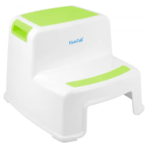 Scaunel inaltator WC pentru copii, Two Step Stoll Alb/Verde