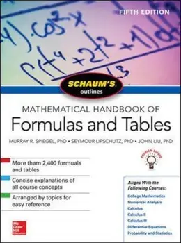Schaum's Outline of Mathematical Handbook of Formulas and Tables, Paperback/Seymour Lipschutz