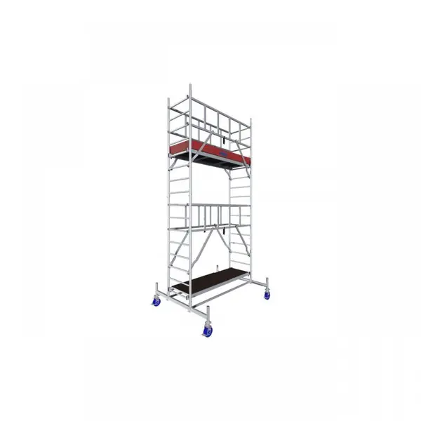 Schela mobila KRAUSE Protec, 0.7 x 2m, aluminiu, inaltime lucru 5.3m, inaltime podest 3.3m