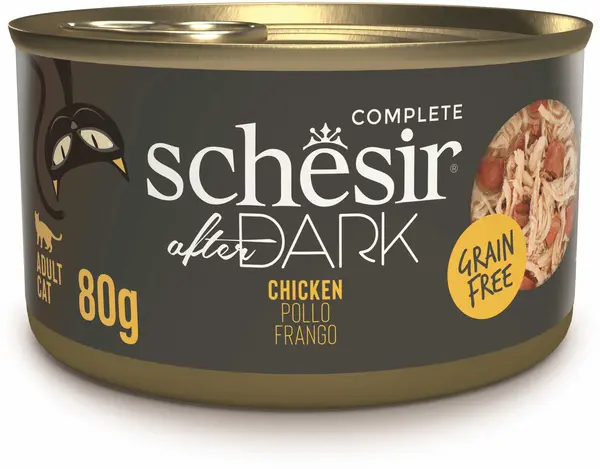 SCHESIR After Dark Conservă pentru pisici, supă cu Pui 80g