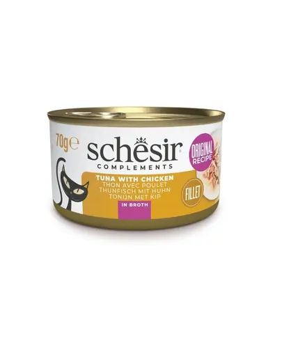 SCHESIR Ton cu pui in sos pentru pisici 70 g