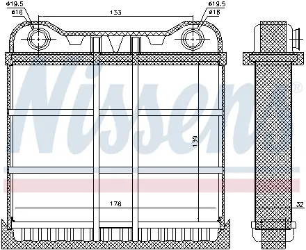 Schimbator caldura incalzire habitaclu (138x178x32) AUDI A8 2.5D-6.0 intre 1994-2002
