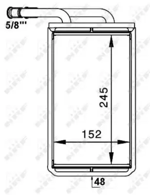 Schimbator caldura incalzire habitaclu (152x245x48) FORD TRANSIT, TRANSIT TOURNEO 2.0-2.5D intre 1994-2000