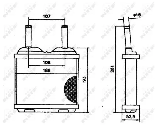 Schimbator caldura incalzire habitaclu (188x140x37) OPEL CORSA A, CORSA A TR 1.0-1.6 intre 1982-1993