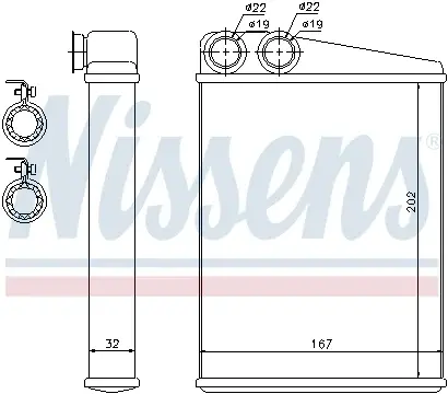 Schimbator caldura incalzire habitaclu (203x168x35) MERCEDES GL (X164), M (W164), R (W251, V251) 3.0-6.2 intre 2005-2014
