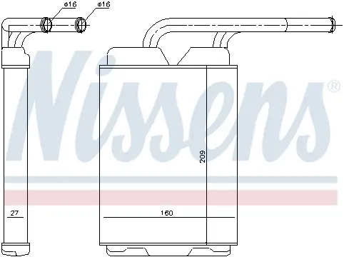 Schimbator caldura incalzire habitaclu (209x160x50) RENAULT TWINGO I 1.2 1.2LPG intre 1993-2012