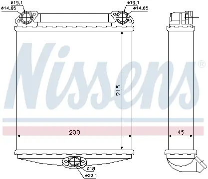 Schimbator caldura incalzire habitaclu (234x196x51) MERCEDES Clasa S (C126), S (W126) 2.5-5.5 intre 1979-1991