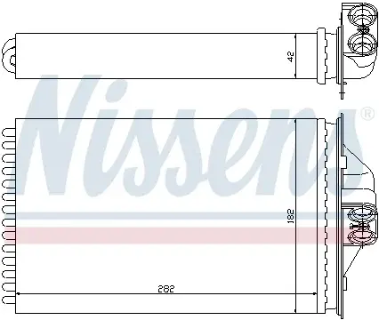 Schimbator caldura incalzire habitaclu (282x182x42) CHRYSLER VOYAGER III; DODGE CARAVAN; PLYMOUTH VOYAGER 2.0-3.8 intre 1995-2001