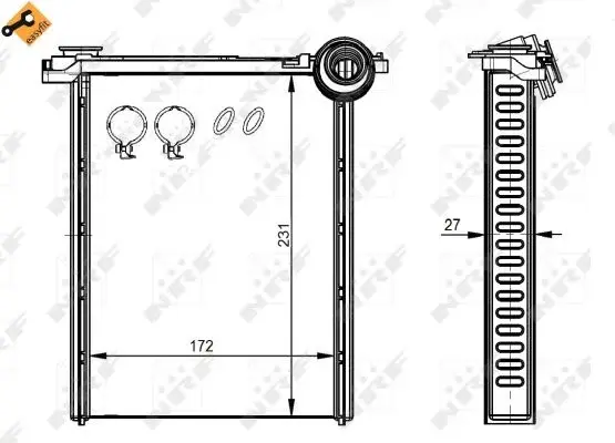 Schimbator caldura incalzire habitaclu (cu easy fit elements) CITROEN C3 PICASSO; PEUGEOT 308 CC, 308 I, 308 SW I, RCZ 1.2-2.0D dupa 2007