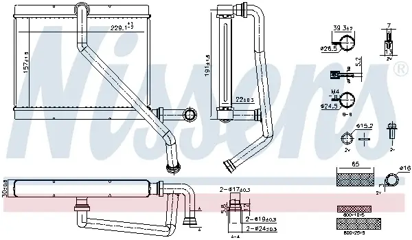 Schimbator caldura incalzire habitaclu potrivit BMW Seria 5 (E39), X5 (E53) 2.0-4.9 09.95-10.06