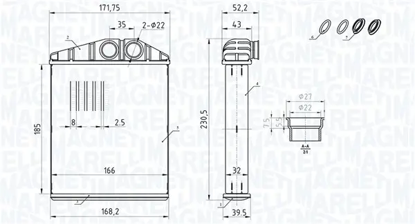 Schimbator caldura incalzire habitaclu potrivit HYUNDAI GRAND SANTA FE; OPEL SIGNUM, VECTRA C, VECTRA C GTS 1.6-3.2 04.02-11.18