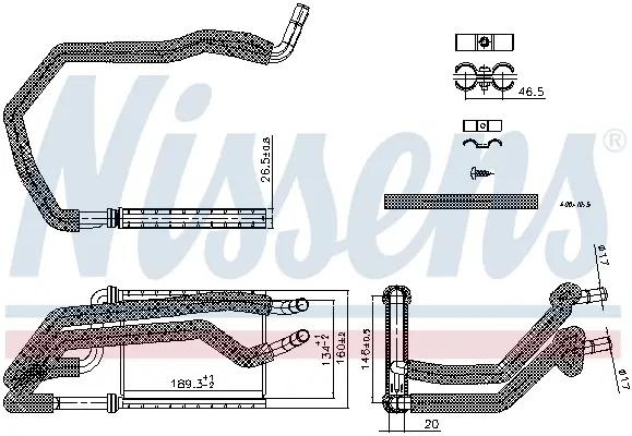 Schimbator caldura incalzire habitaclu potrivit LAND ROVER DISCOVERY V, RANGE ROVER IV, RANGE ROVER SPORT II 2.0-5.0 08.12-