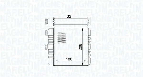 Schimbator caldura incalzire habitaclu potrivit OPEL ASTRA F CLASSIC, ASTRA G, ASTRA G KOMBI, ZAFIRA A, ZAFIRA B 1.2-2.2D 01.98-04.15