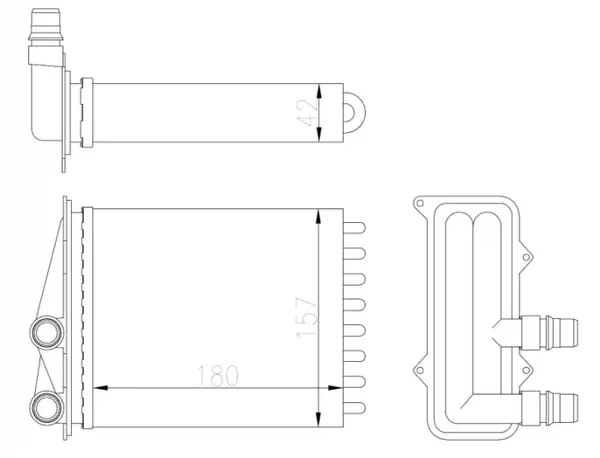 Schimbator caldura incalzire habitaclu potrivit OPEL MOVANO A, VIVARO A, VIVARO B; RENAULT TRAFIC, TRAFIC II, TRAFIC III 1.4-3.0D 03.80-