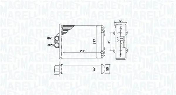 Schimbator caldura incalzire habitaclu potrivit OPEL VECTRA B 1.8 09.00-04.02