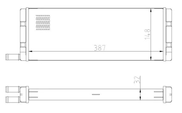 Schimbator caldura incalzire habitaclu potrivit VW TRANSPORTER III 1.6-2.1 05.79-07.92