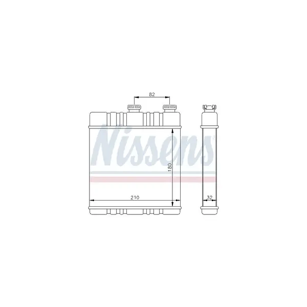 Schimbător de căldură, încălzire habitaclu NISSENS 72660