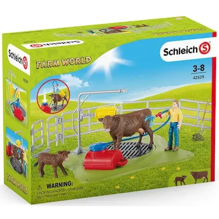 Schleich Set figurine Schleich, Farm World, Centru de spalat vaci