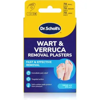 Scholl Dr. Scholl's Wart & Verruca Plaster set de plasturi pentru atenuarea presiunii exercitate asupra mameloanelor și a calusurilor