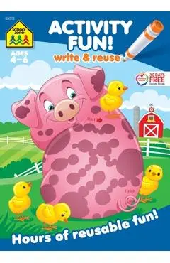 School Zone Activity Fun! Write & Reuse Workbook - School Zone