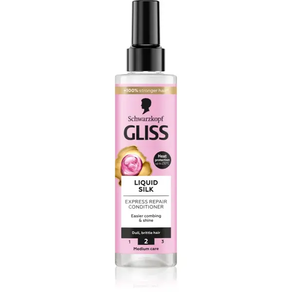 Schwarzkopf Gliss Liquid Silk balsam (nu necesita clatire) pentru intarire si stralucire 200 ml