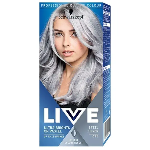Schwarzkopf Live Ultra Brights Vopsea de păr Volum 98 Argint